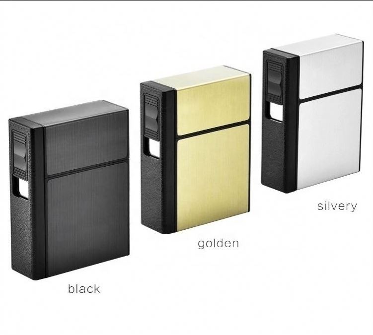 with Built-In USB Lighter Rechargeable Cigarette Holder Lighter And OEM Cigarette Case Metal Smoking Lighter Phone Box