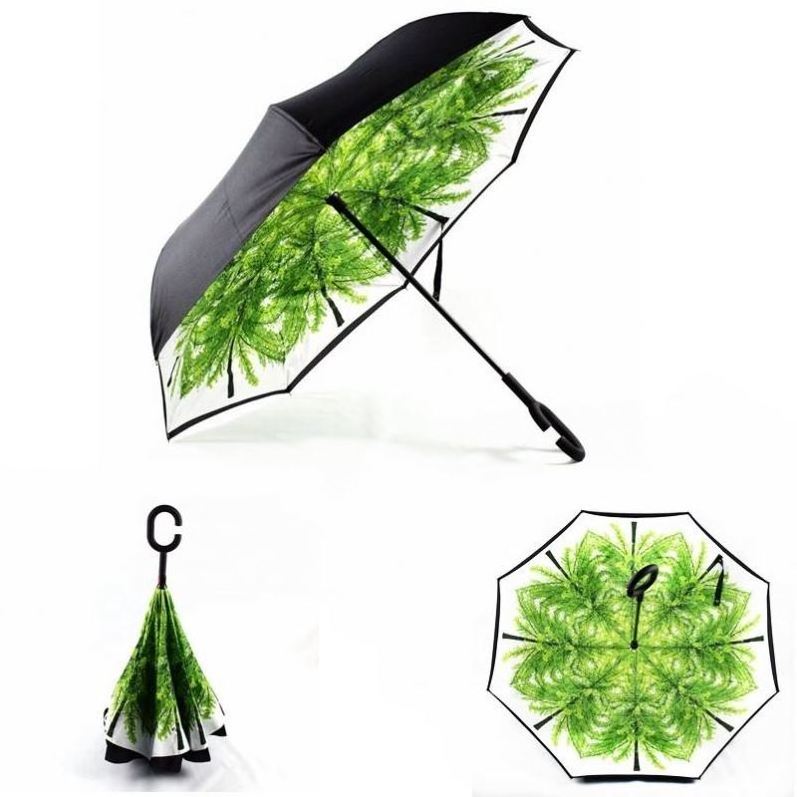 Handle Upside Down Double Layer Inverted Umbrella Inside Out Changing Reverse Cheapest Factory Price C