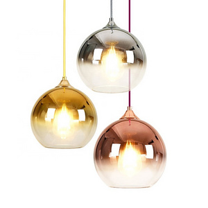 Modern fashionable decoration art deco colored contemporary metal chrome glass ceiling hanging chandelier pendant light