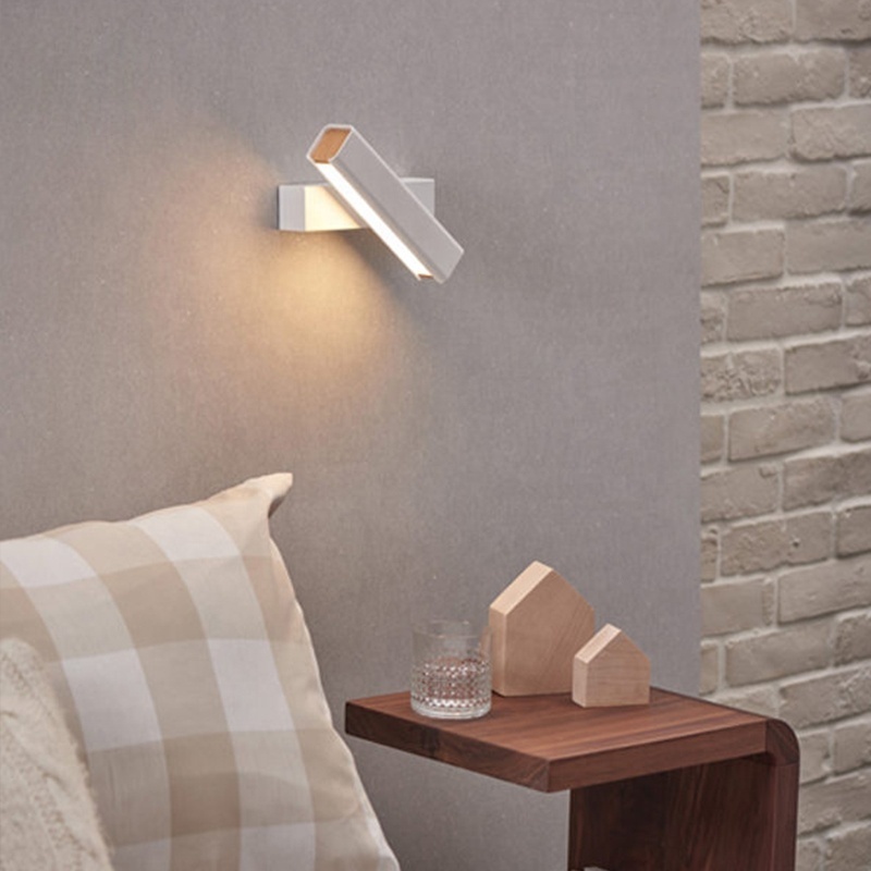 Best selling hotel square wall mounted bedside lamp headboard reading lights 3W led with Toggle switch