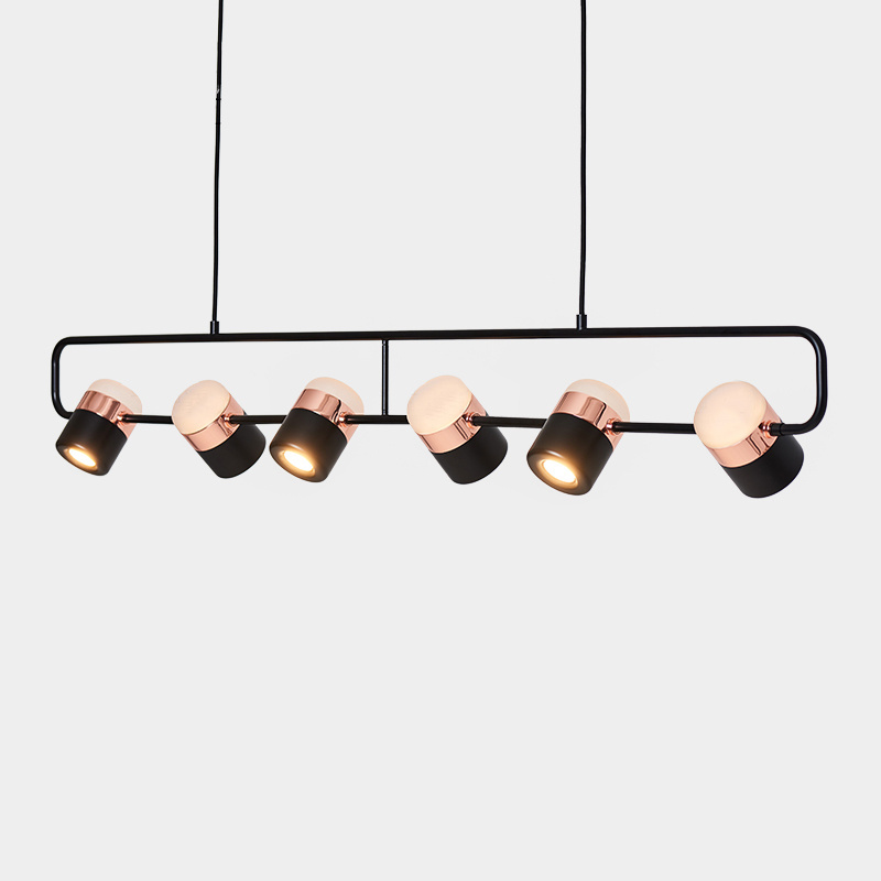 New postmodern led pendant lights plated rose gold wrought iron nordic simple hanging lamps dining room bedroom light fixtures