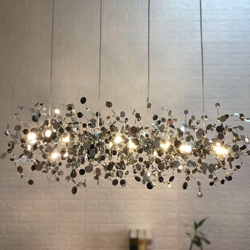 Modern pendant lights stainless steel Shade Dining room Pendant Lamp led luminaire suspendu Restaurant Living loft Light Fixture