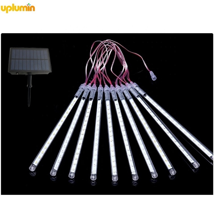 Uplumin Solar Christmas Lights Solar Meteor Shower Lights Outdoor Waterproof Solar Icicle Falling Rain Lights