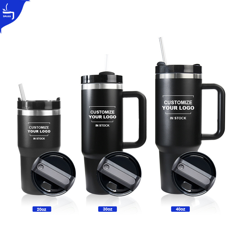 Stainless Steel Tumbler With Handle Coffee Travel Mug Insulated Double Wall 40oz Tumbler With Handle and Straw