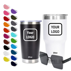 Custom logo 20 oz 30oz stainless steel travel coffee mug yety cup vasos original 20oz engraved rambler tumbler wholesale bulk