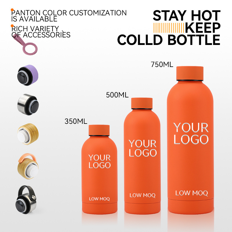 Custom water bottles with logo double wall vaccum metal gym termos sports insulated stainless steel water bottles