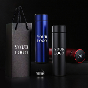 Temperature Display Stainless Steel Smart Water Bottle Custom Vacuum Insulated Thermal Flask Drink Bottle Intelligent Thermos