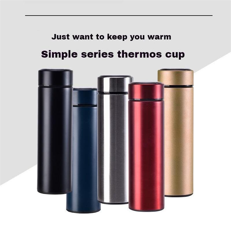 Temperature Display Stainless Steel Smart Water Bottle Custom Vacuum Insulated Thermal Flask Drink Bottle Intelligent Thermos