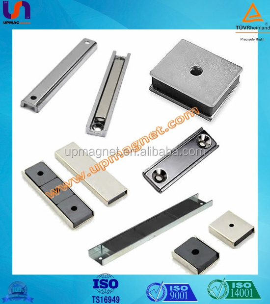 Custom Size Rectangular Steel Assemblies Channel Permanent Ndfeb Ferrite Super Strong Motor N52 Neodymium Magnets For Holding