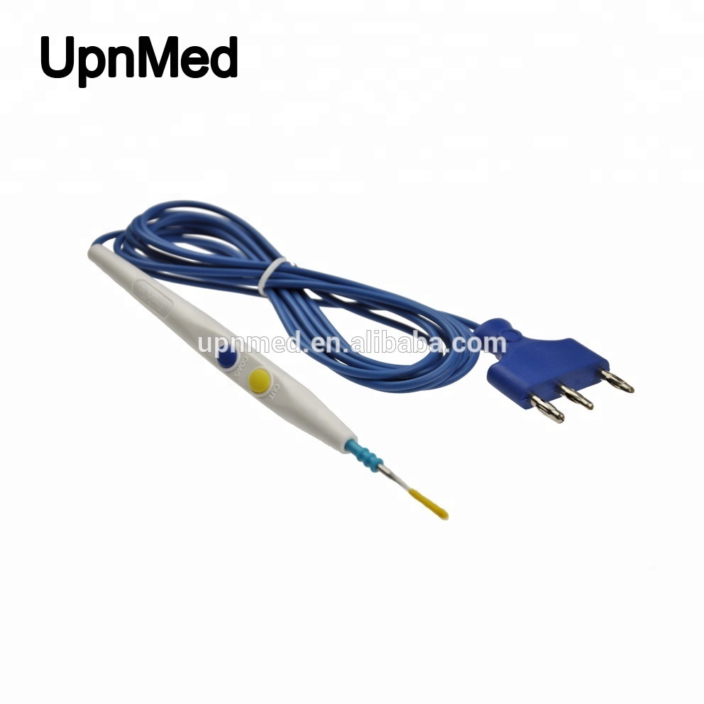 Surgical scalpel /electrosurgical pencil with cable and connector - Disposable Electrosurgical ESU Pencil