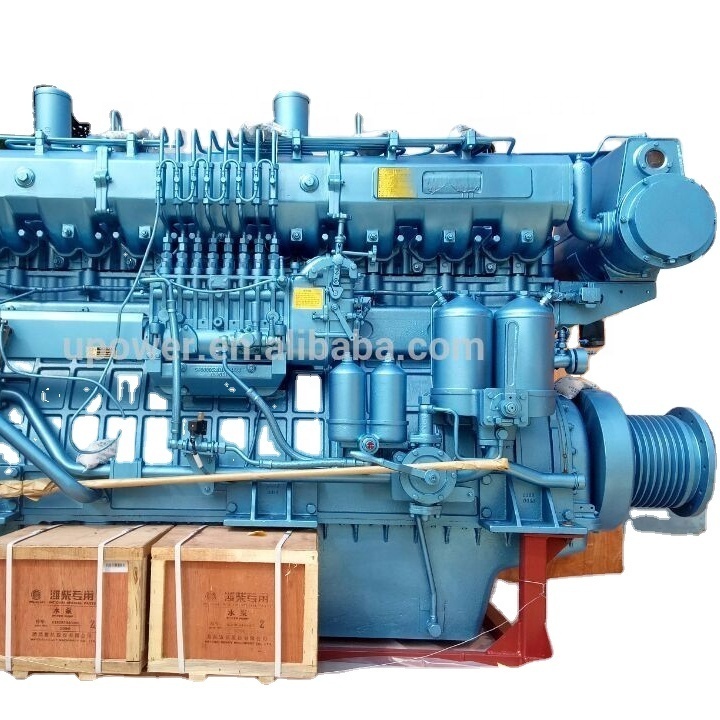 Weichai 818hp 8170ZC818-3 Marine Engine for Boat Provided Genuine 16 Hot Sale Engine 4 Stroke Engine for Bobcat Ct 335 Tractor