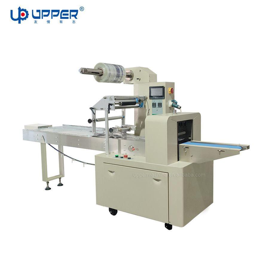 Chocolate bar bread Upper horizontal- flow packaging machine Cotton colorful candy small packing machine