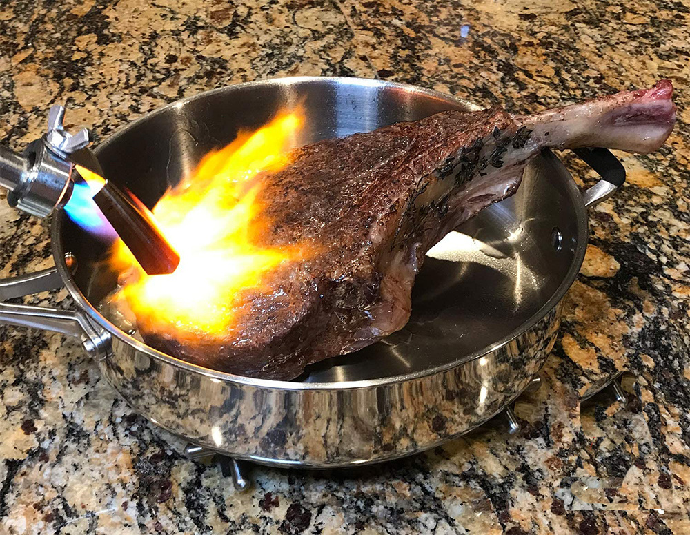 Searing bbq Attachment for Handheld Blow torch Works with Butane and Propane Easy to Use and Adjust 2