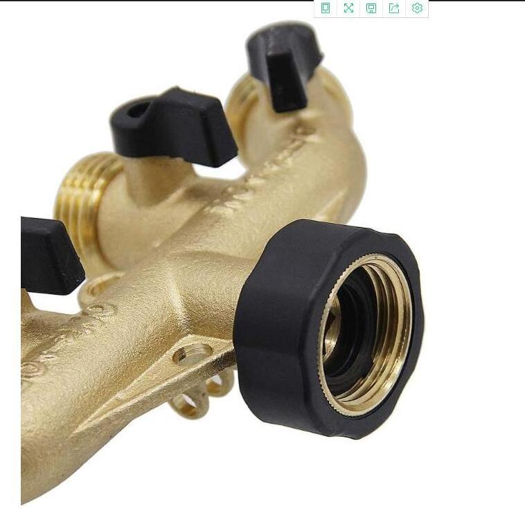 4 Way Brass Hose Splitter, 3/4