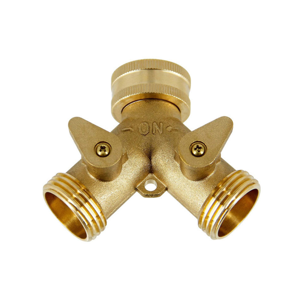 4 Way Brass Hose Splitter, 3/4