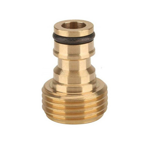 Garden Hose Quick Connector, Solid Brass Quick Connector and Disconnector 3/4 Inch GHT Male and Female Water Hose Fittings