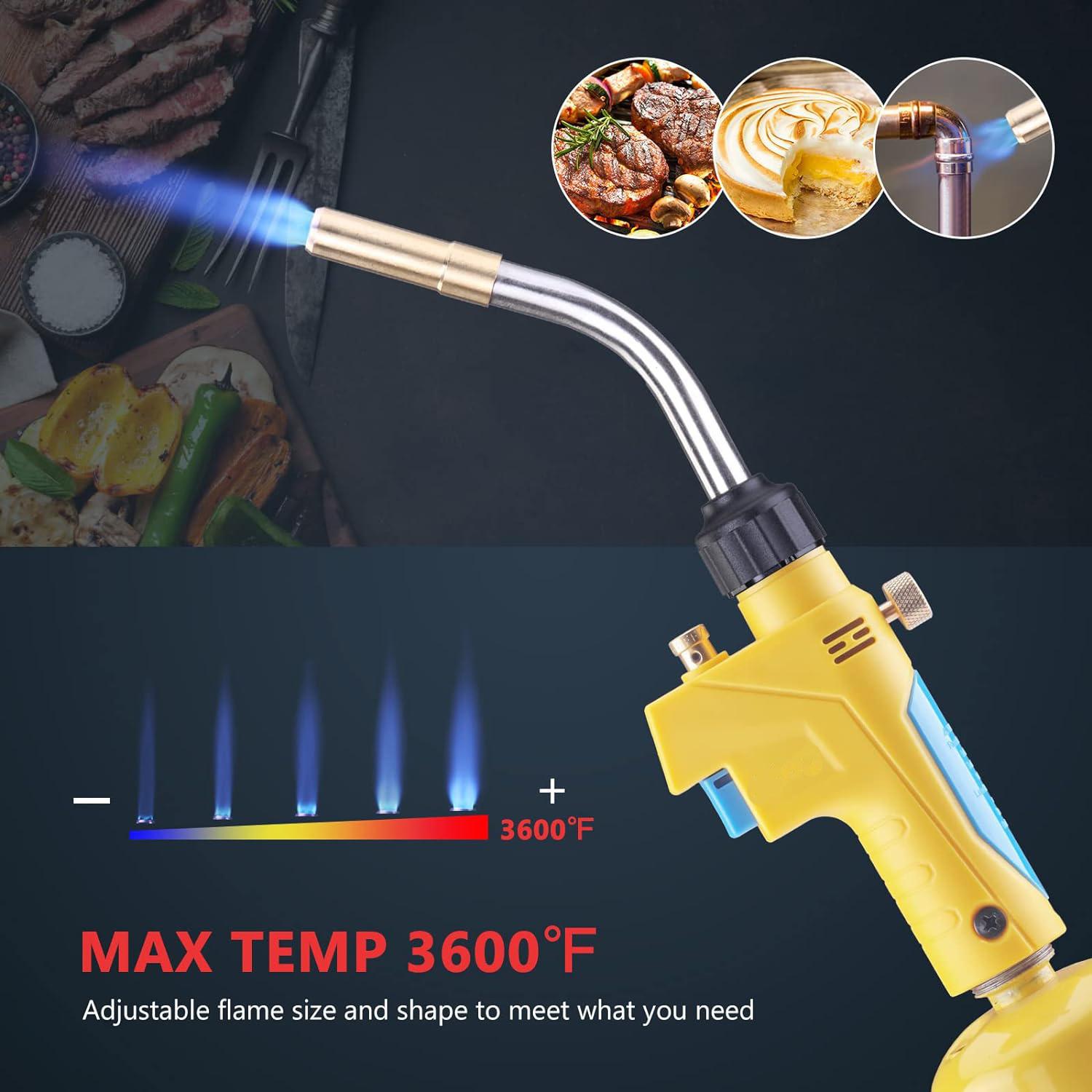 Upper Customized color Trigger Start Soldering Brazing Heating Propane blow HVAC MAPP Gas Torch