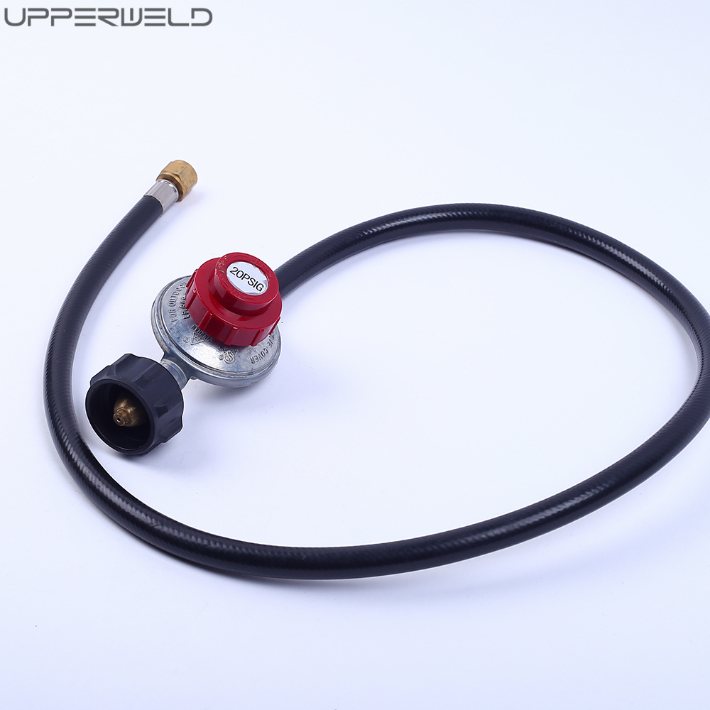 High Pressure Propane Regulator Adjustable 0-5PSI Connector with 5FT LPG Hose for Fryer Outdoor Cooker Burner and More