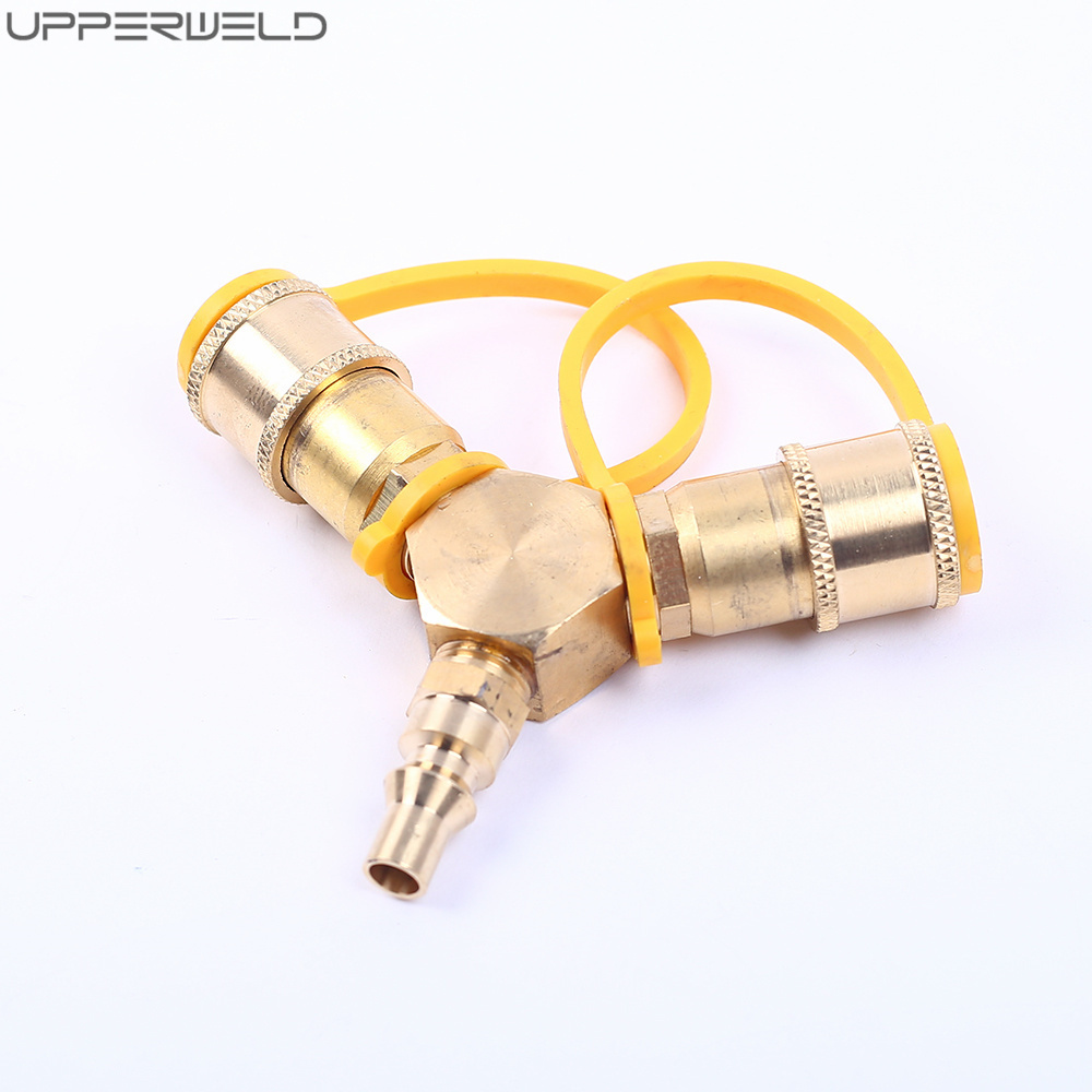 UPPER Y-Splitter Adapter propane quick connect for butane cylinders