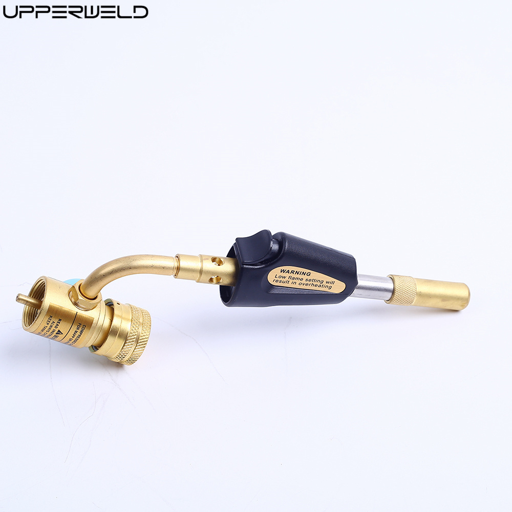 UPPERWELD UP3000 Trigger Start Mapp Gas Torch High Intensity Auto Ignition Propane Torch Welding Adjustable Swirl Flame Gun BBQ