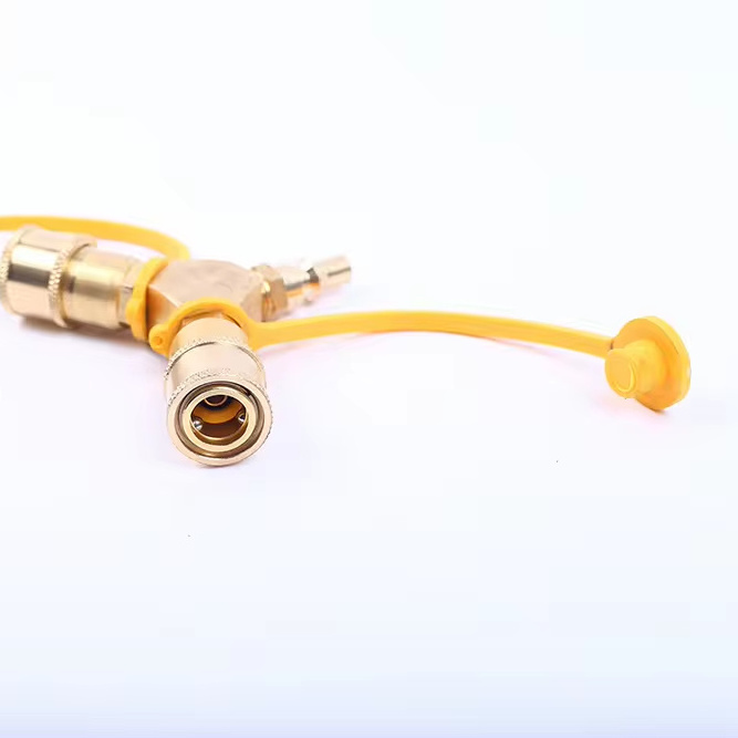 UPPER Y-Splitter Adapter propane quick connect for butane cylinders