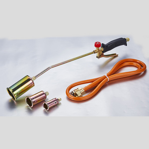 Gas Roofing Torch LPG Propane Heating Torch Weed Burner Kit with Hose 3 Brass Nozzles