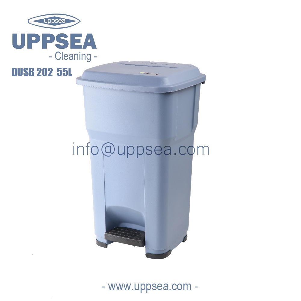 Large capacity foot step pedal dustbin garbage can 55 L/14.5 Gallon indoor outdoor trash bin hand free waste bin with cover