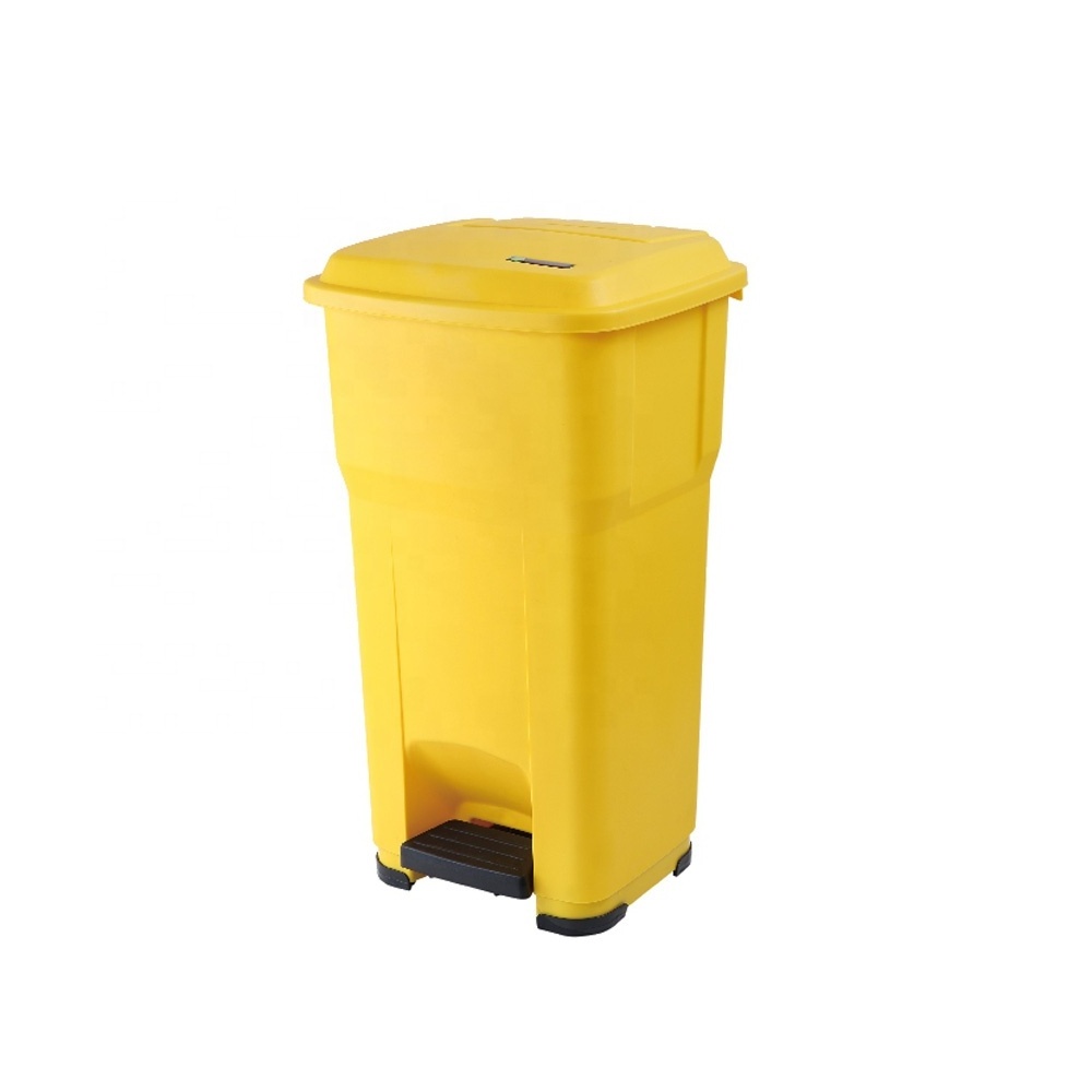 Large capacity foot step pedal dustbin garbage can 55 L/14.5 Gallon indoor outdoor trash bin hand free waste bin with cover