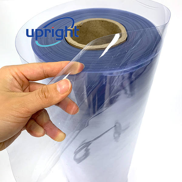 Upright 0.15mm 0.20mm Thin Clear Transparent PVC Sheet Thermoforming Vacuum Plastic PVC Roll for Sale