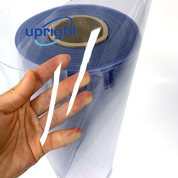 Upright 0.15mm 0.20mm Thin Clear Transparent PVC Sheet Thermoforming Vacuum Plastic PVC Roll for Sale