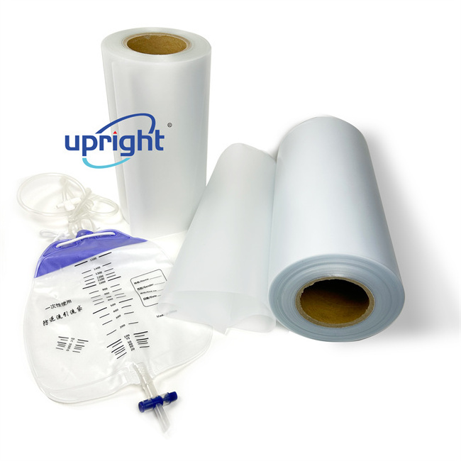 Upright Clear frosted matte pvc vinyl film Made in China pharmaceutical PVC film for Urine bag