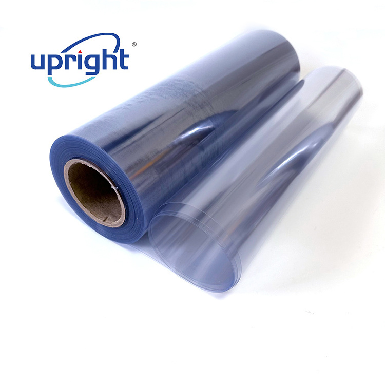 Upright 300 micron Medical Grade Non-toxic Clear Pvc Plastic Film Roll vacuum forming blister transparent rigid pvc sheet