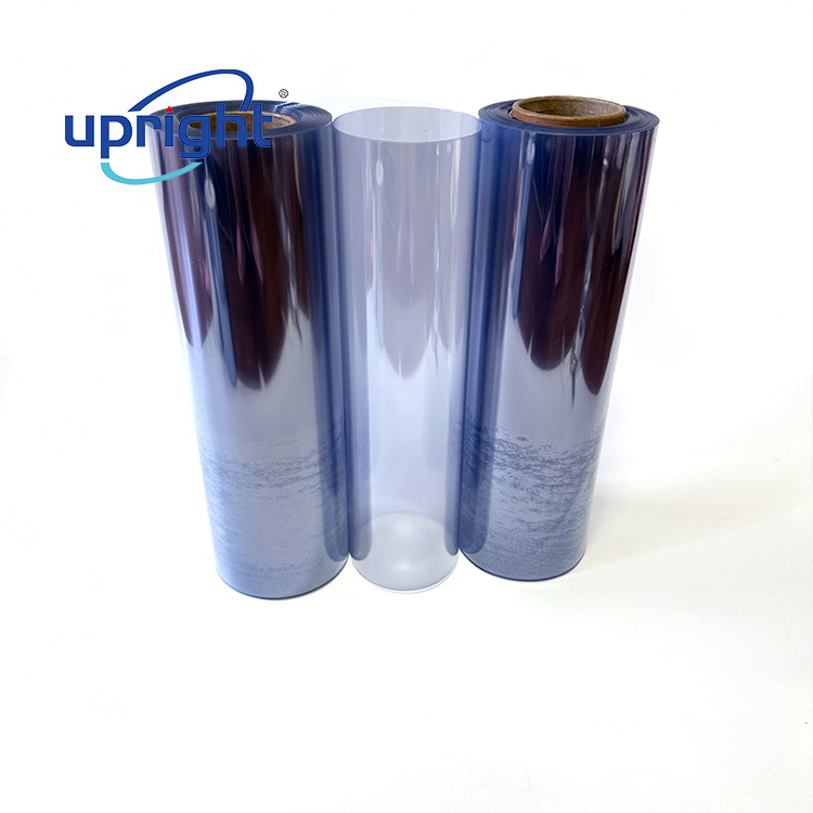 Upright 300 micron Medical Grade Non-toxic Clear Pvc Plastic Film Roll vacuum forming blister transparent rigid pvc sheet