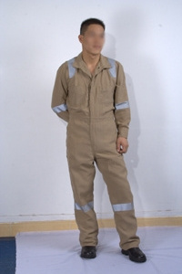 FR Reflective Stripe Clothing Oem&odm Cotton Material Navy Blue Overall Safety Coveralls Hi Vis With Men Workers Uniform