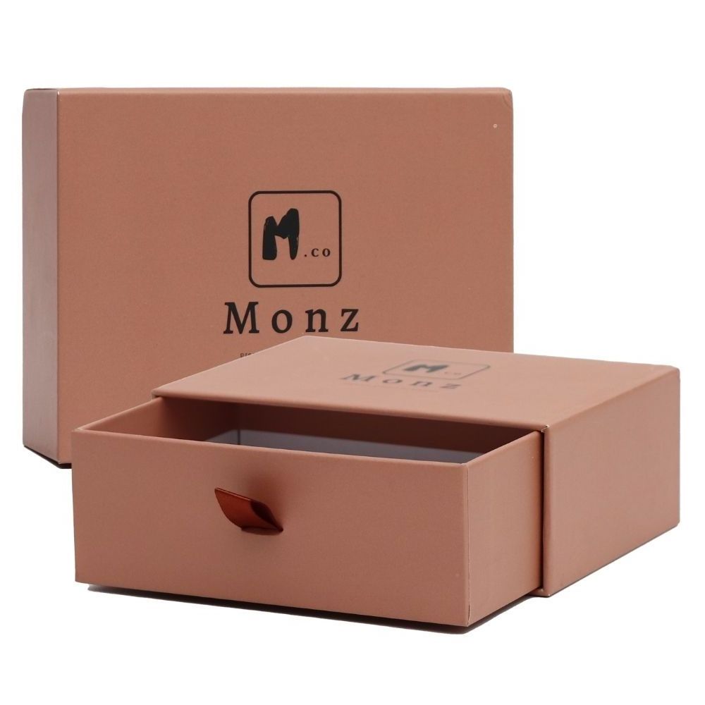 Luxury Brown Drawer Box Customized Jewelry Box with Foam Insert Holder High End Paper Cardboard Box for Jewelry Set