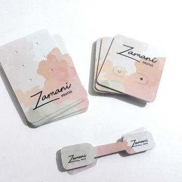 Eco Friendly Custom Die Cut Earring Cards Private Label Holder Backing Jewelry Display Cards