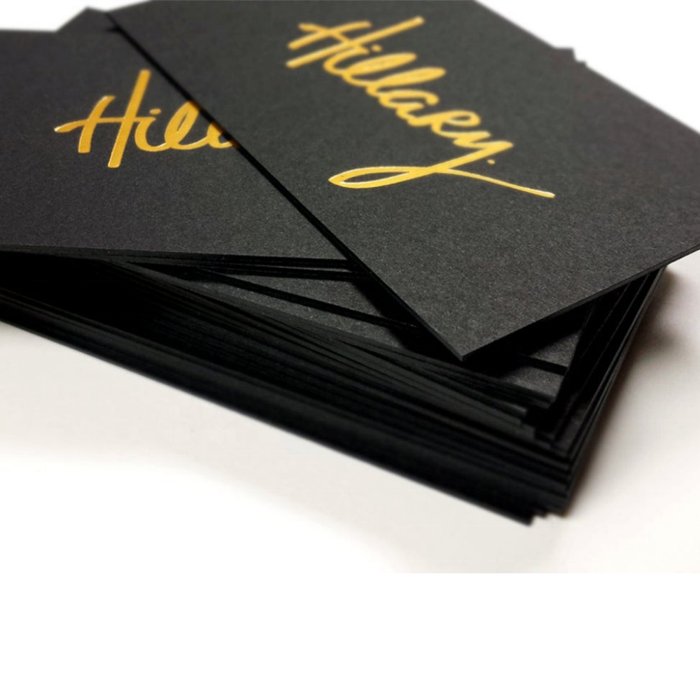 custom logo Luxury Gold Foil Greeting Card Business Birthday Thanksgiving Cards Thank You Cards