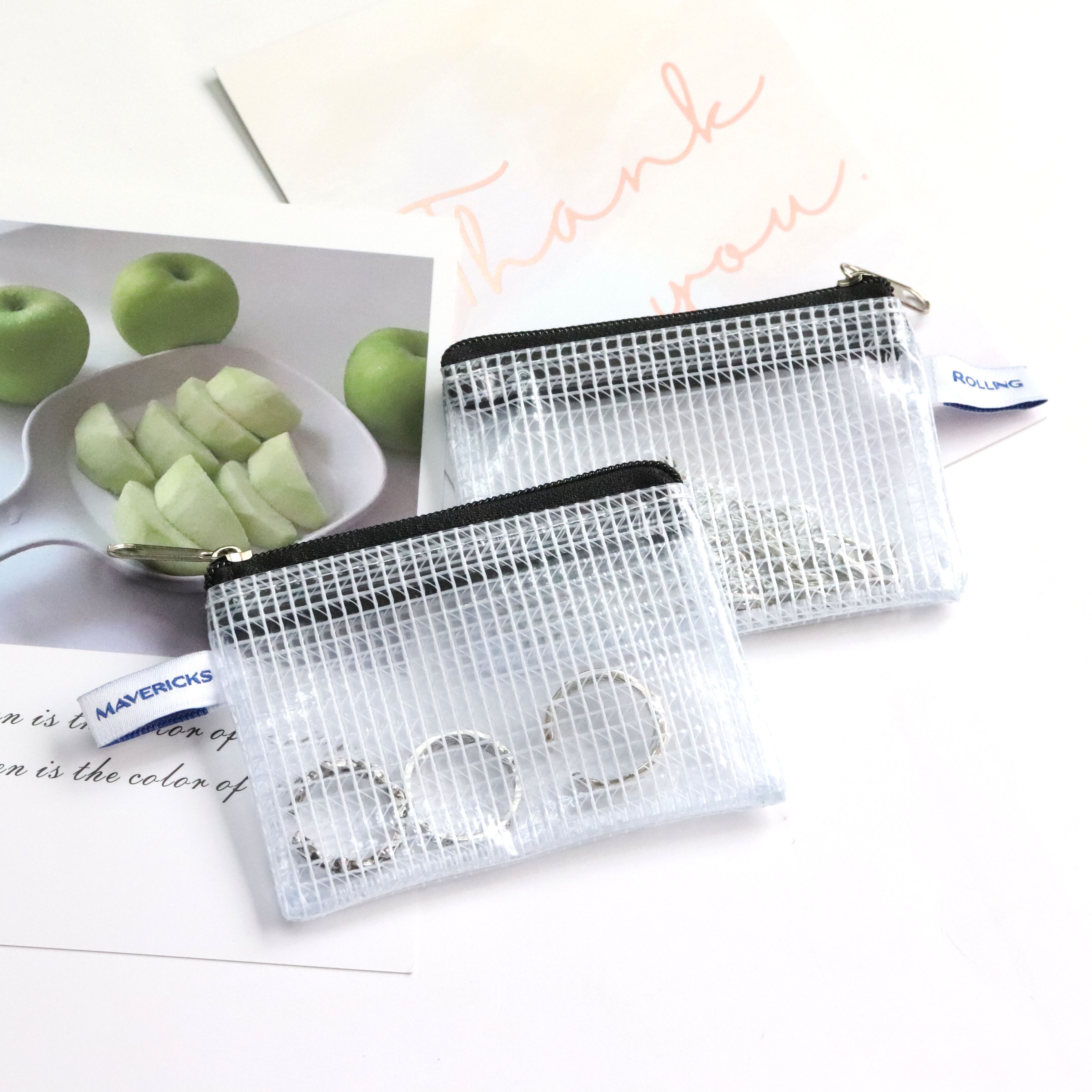 Durable Color Mesh Bags for Makeup Cosmetic Travel Data cable charger Storage Bags Mesh Zipper Pouch Pencil Case