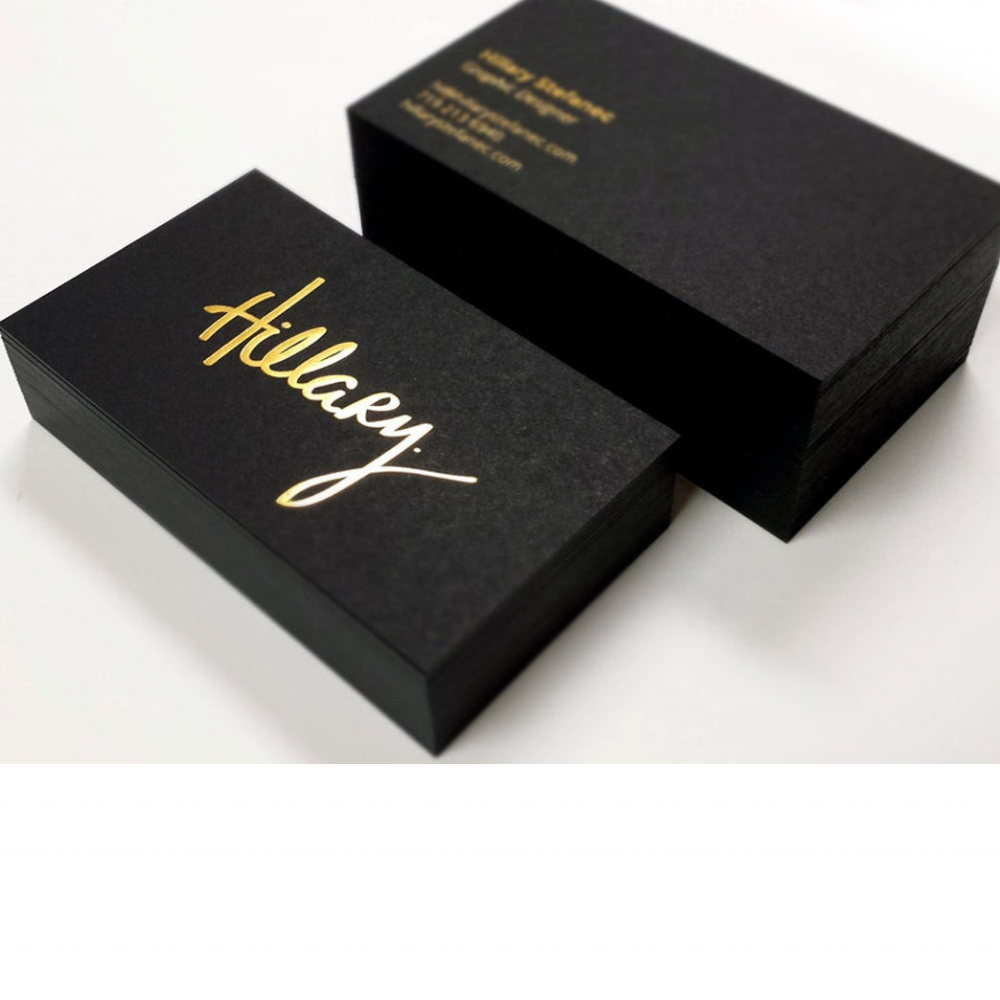 custom logo Luxury Gold Foil Greeting Card Business Birthday Thanksgiving Cards Thank You Cards