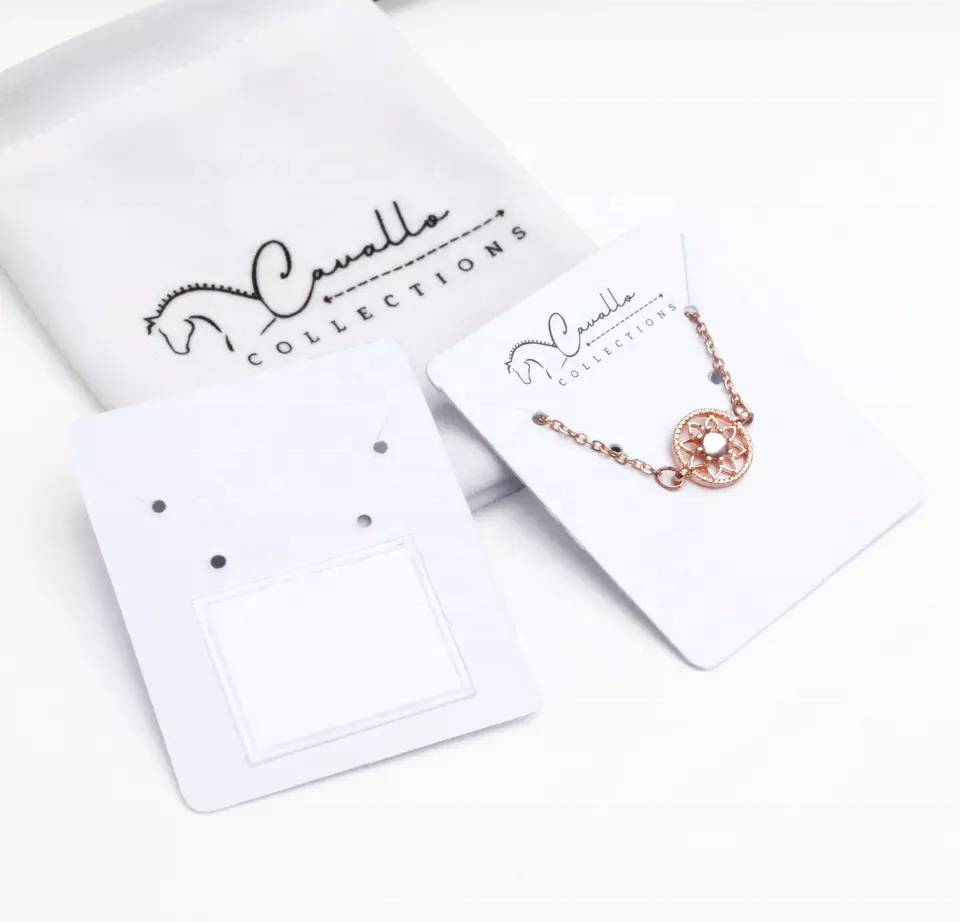 Wholesale Custom Logo Die Cut Paper Earring Cards Hanging Jewelry Display Card Holder For Necklace Bracelet Headband