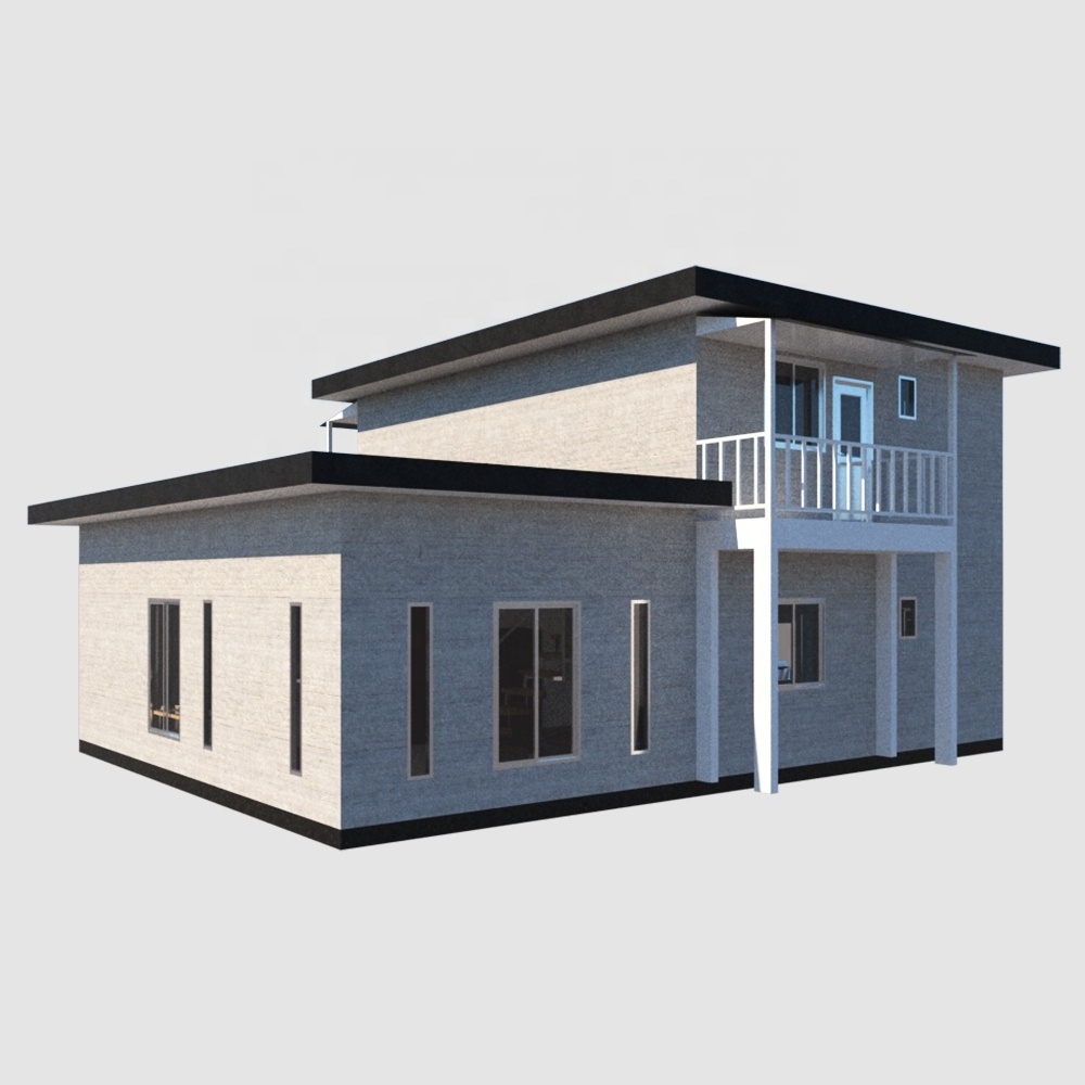 UPS Self assemble 2 storey prefab house modular concrete houses cheap prefabricated mobile villas for sale