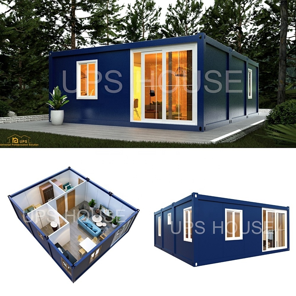 UPS new style 20ft camping tents assembled beach villa vacation hotel model prefab house in mozambique