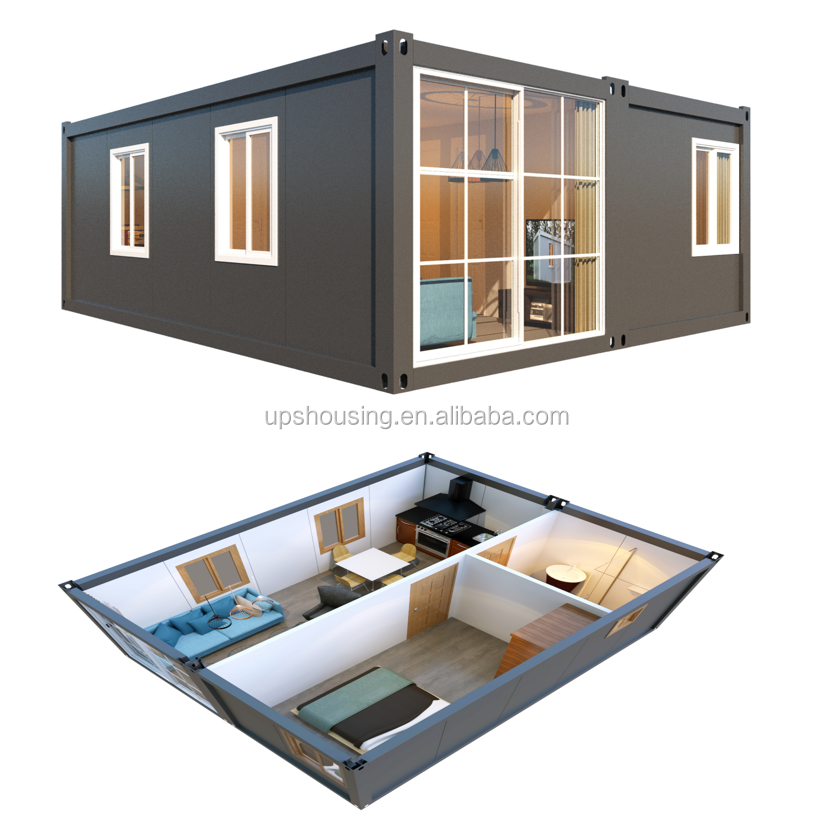 Popular modular 20ft container house furnished eco friendly mobile 2 bedroom container homes for sale