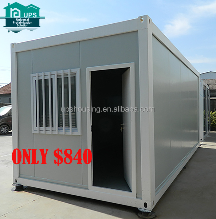 UPS Detachable Cheap Prefabricated modular container house  Portable tiny  20ft flat pack container house from china factory