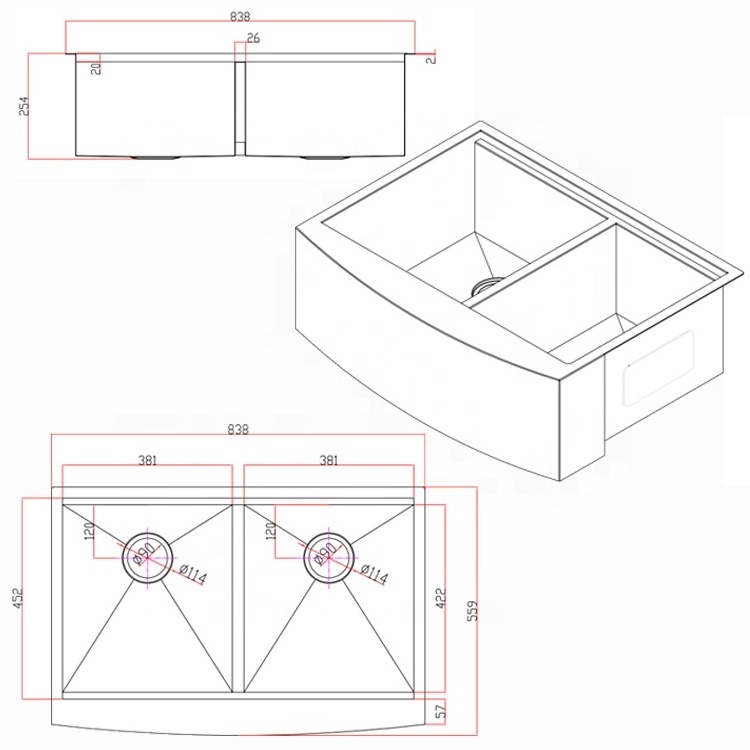 The Best Apron Farm House 304 Stainless Steel Handmade Farmhouse Gold Kitchen Sink With Quality Assurance