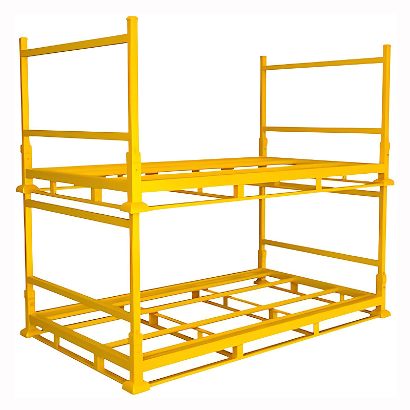 Customized Double Layers foldable tire storage rack portable stacking rack