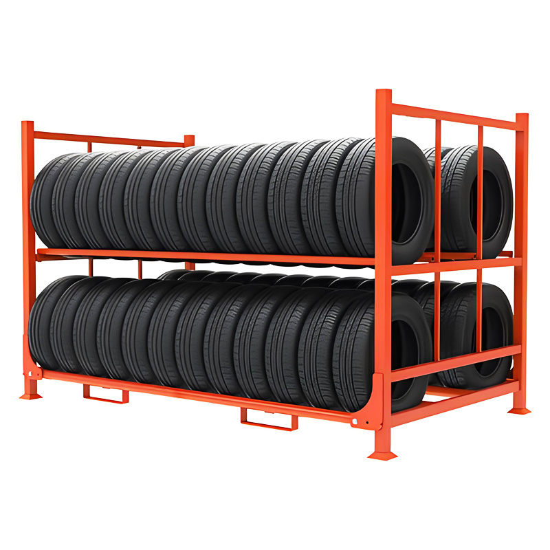 OEM/ODM Heavy truck adjustable auto industry stacking automotive spare steel tire rack