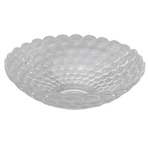 Homeware Round Clear Glass Fruit Plate Dish 2800ml