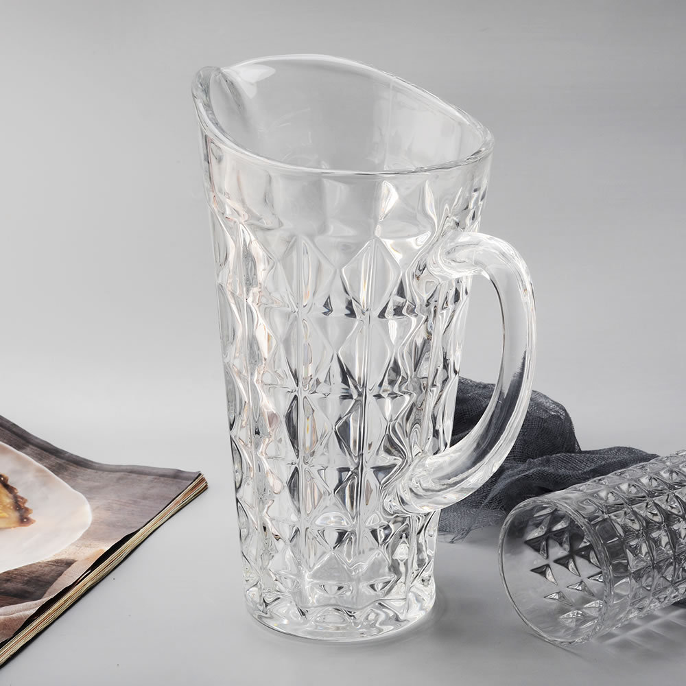 Drinking Glassware Glass Water Jug Set  Glass Pitcher With Glass Cup Set