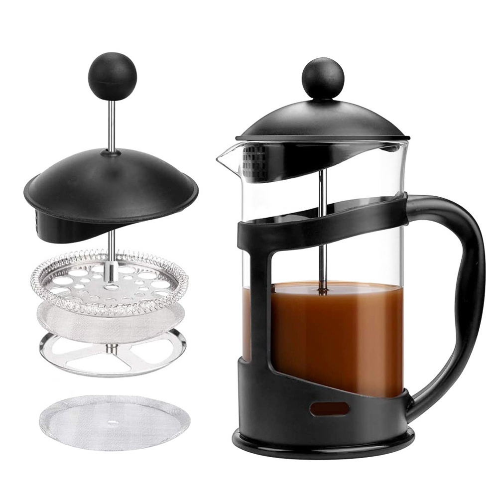 Press Coffee Maker Pot Glass French Press High Borosilicate Glass With Stainless Steel Lid For Sale